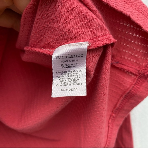 Sundance coral lace vneck long sleeve cotton shirt medium - Picture 6 of 6